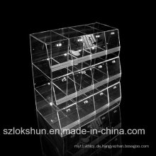 Top Grade Crystal Acryl Display Racks, Foods Store Display Ständer, Acryl Trays